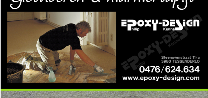 Plaatsingen van EPOXY-DESIGN marmertapijt in TESSENDERLO