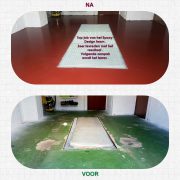 Epoxy-Design's gietvloer met coating geschikt voor garage